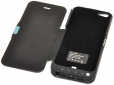 2400mah Flip Cover Power Case for iPhone5/5g With retail box
